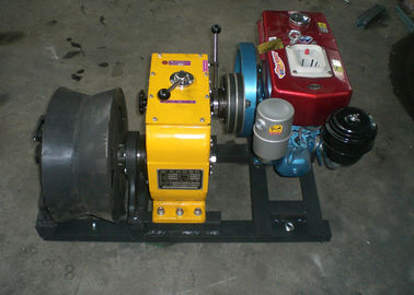 Extrator de 5 toneladas do guincho do cabo do motor diesel com o eixo tracionador do cabo de 400 diâmetros para puxar da corda de fio