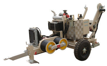 comprar 40KN Máximo Linepull Tireiro de cabo hidráulico com motor diesel para linha de transmissão de 220KV online manufacture
