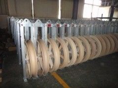 comprar SHDN660 Quadro de aço Bloco de cordas de condutor único com diâmetro de vaga de 660 mm para poleia de linha de transmissão online manufacture