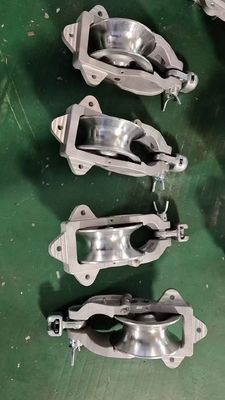 comprar 7 polegadas High-Strength Roller Wheel Cable Roller com Heavy-Duty Frame de aço e resistente ao clima e corrosão Stringing Block online manufacture