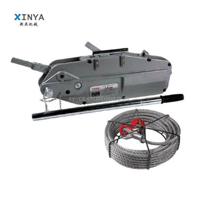 comprar 3200kg Capacity Manual Wire Rope Winch with 20m Lifting Height for Construction Hoist online manufacture