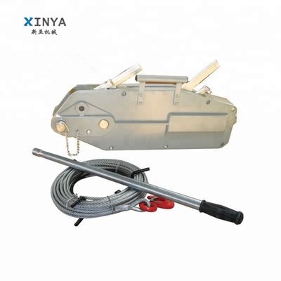 comprar 0.8 Ton Mini Hand Winch with Steel Wire Rope and 20m Lifting Height for Construction Hoist online manufacture