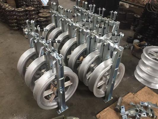 comprar Bloco de poleia de enxada de alumínio com superfície galvanizada resistente à corrosão e alta capacidade de carga para construção de linhas elétricas online manufacture