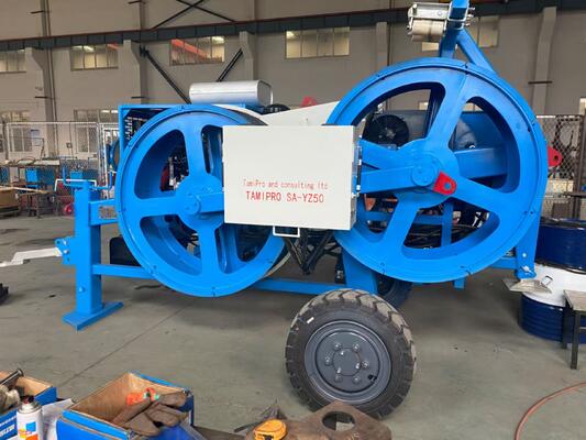 comprar 40KN Tensionador de condutor hidráulico com design de 5 ranhuras para cordas eficientes de cabo online manufacture