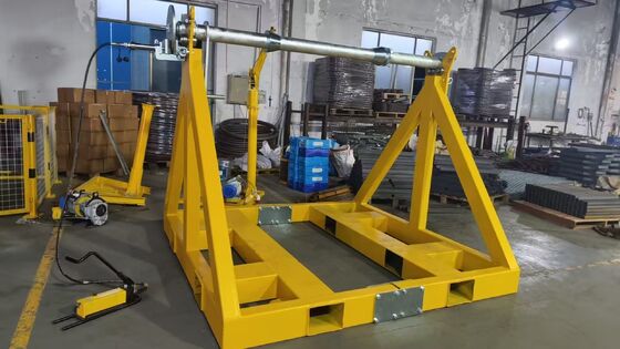 comprar Carga pesada de 12 T Capacidade de carregamento de bobina hidráulica com projeto modular e sistema de travagem hidráulica para manuseio de cabos online manufacture