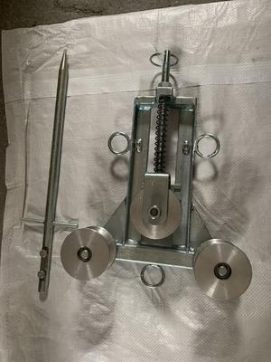 Bloco de poleia de aterragem de três rodas com material de alumínio e dia de poleia de 60-75 mm para pendurar o cabo de aterragem